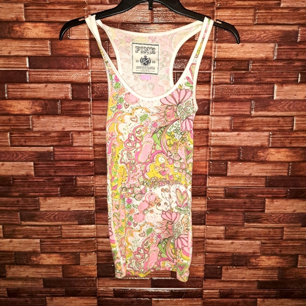 Pink Victoria's Secret Vintage Y2K Rare HTF Size XS Tank Top
